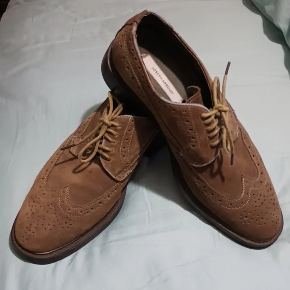 Joseph Abboud Brown Suede Wingtips/ Oxford Size 43 (9.5-10)